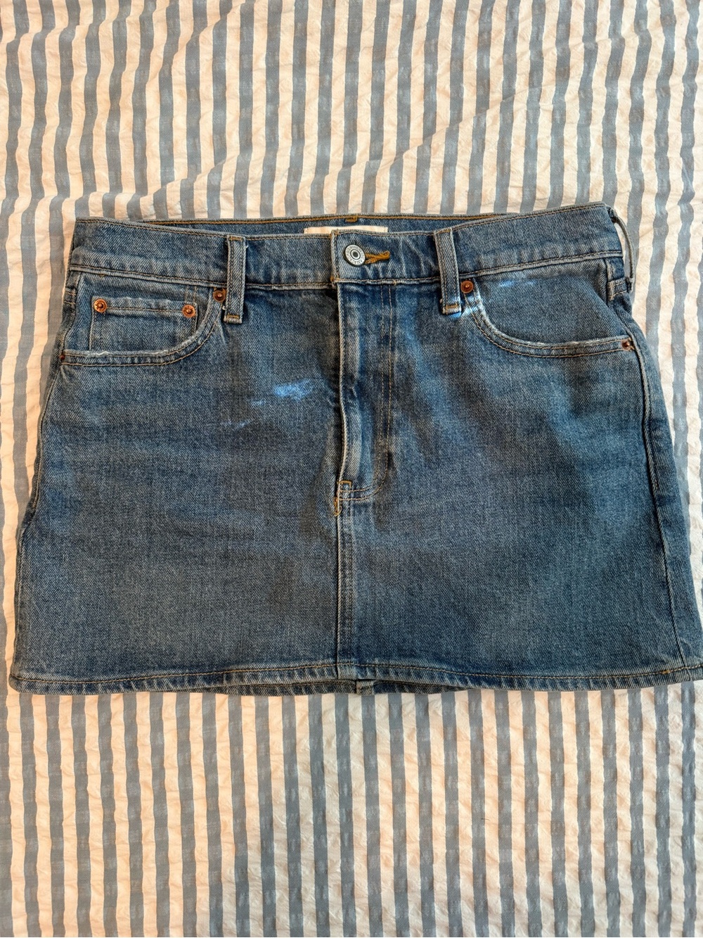 Abercrombie & Fitch Dark Blue Denim Mini Skirt
